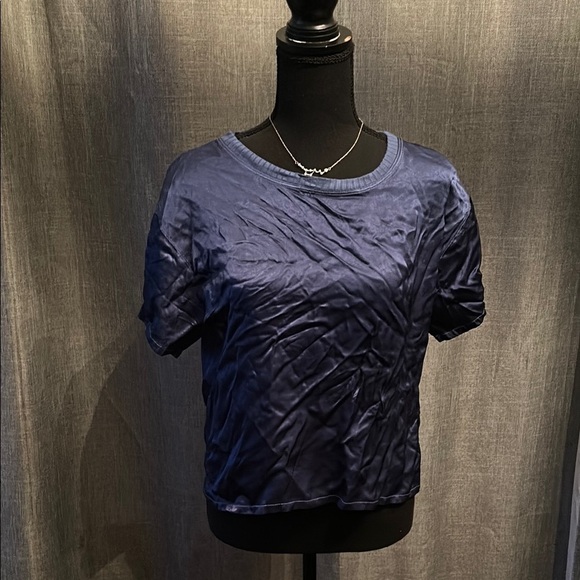 Hard Tail Forever Blue Boxy Crop Tee - Picture 1 of 4